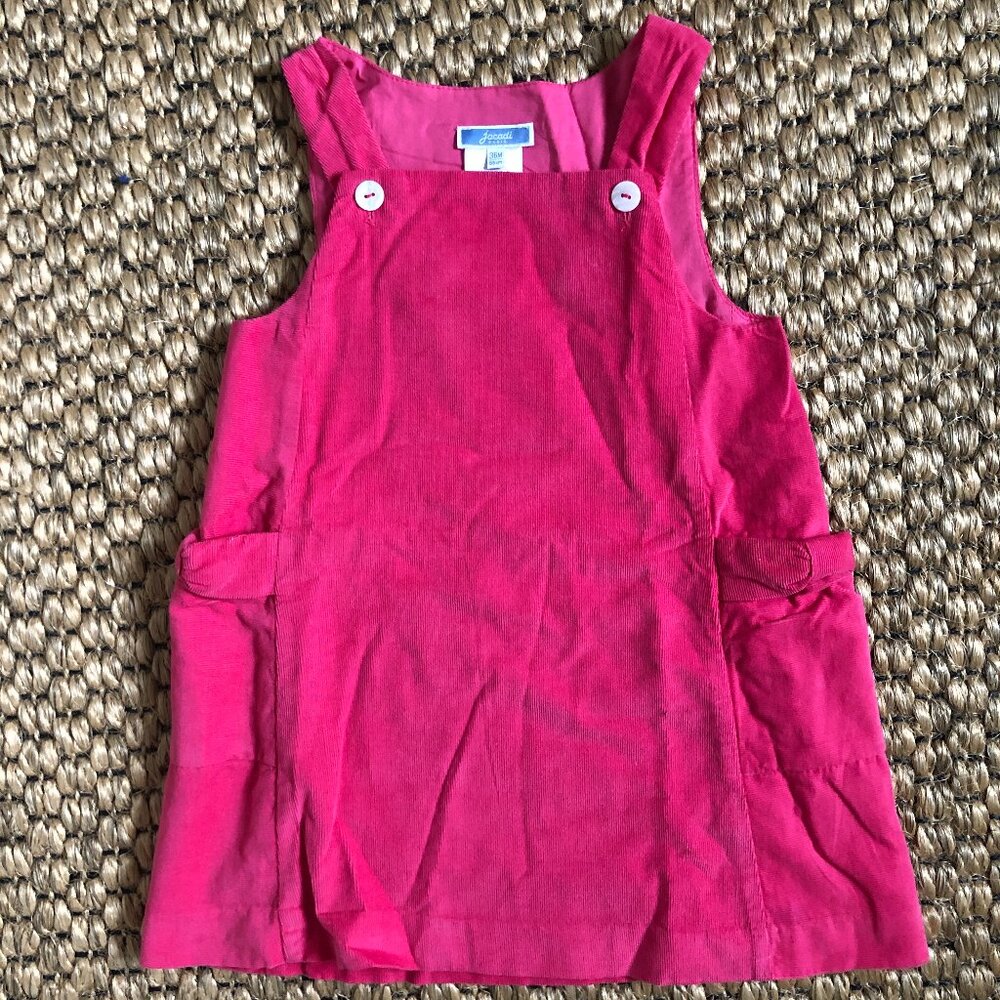 Jacadi Pinik Corduroy Girls Dress 36M